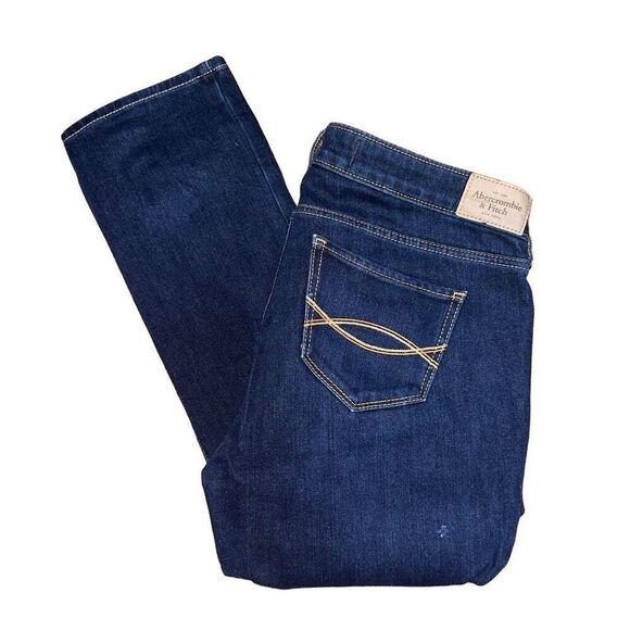 abercrombie and fitch THE A&F SKINNY dark wash jeans - size 4L - Picture 1 of 9